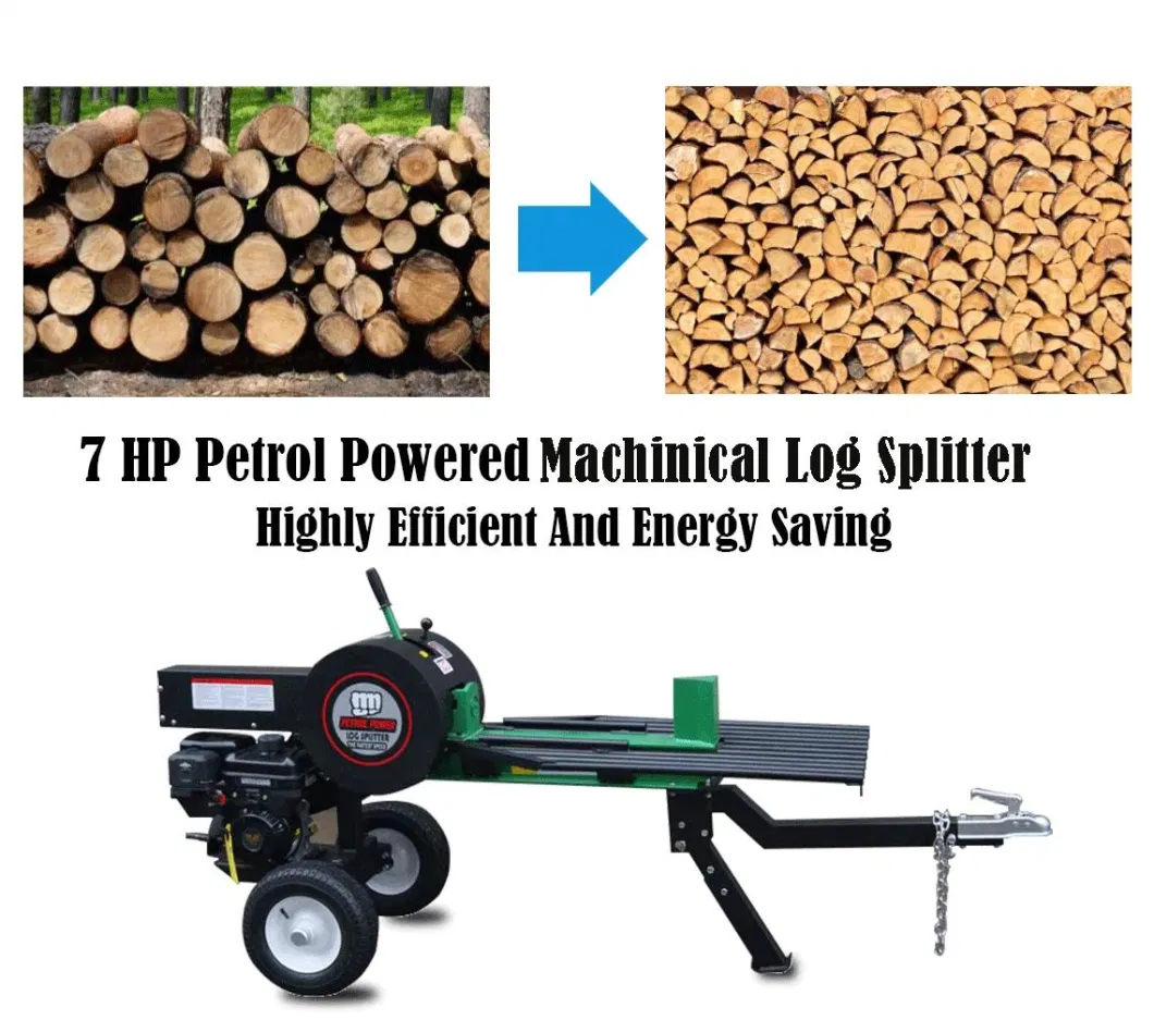 3s Fastest Forestry Machinery Manual 7HP 34t Wood Processor Log Splitter