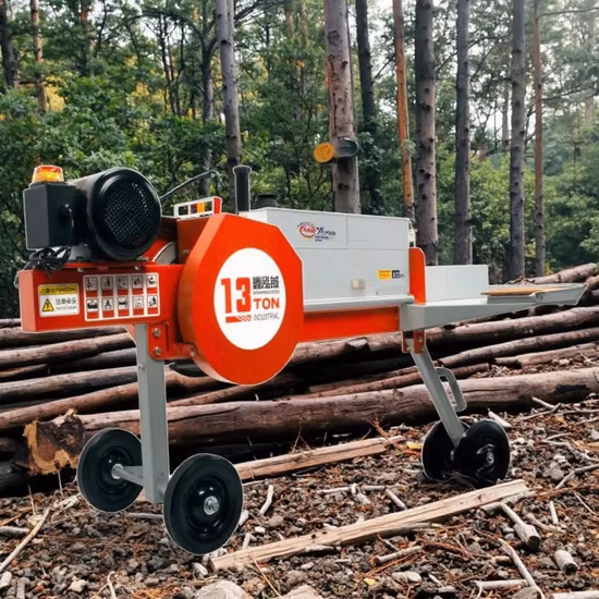 Electric Motor Hydraulic Automatic Vertical Log Splitter with Conveyor