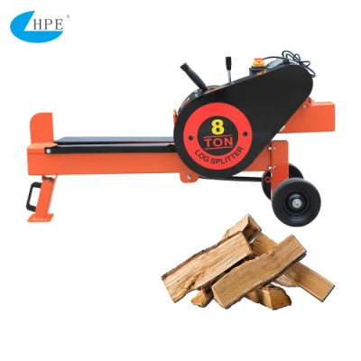 Kinetic Electric Motor 8 Ton Rapid Firewood Wood Processor Log Cutting Splitter