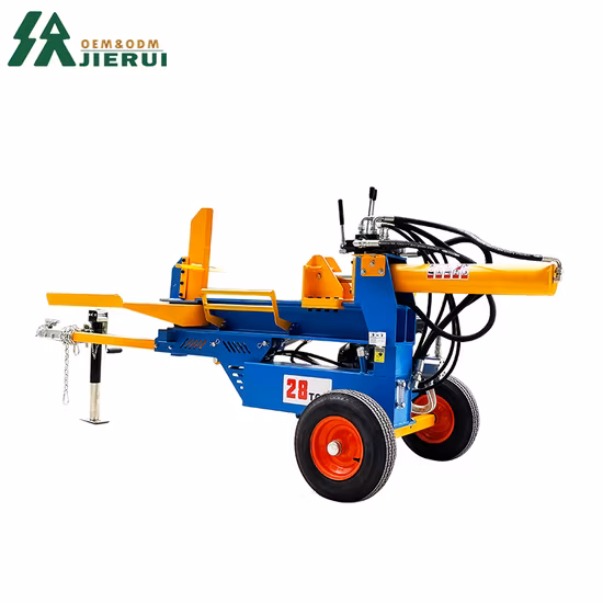 Gasoline 6HP 35ton Hydraulic Wood Log Splitter with Log Lift and Adjustable Cross Knife