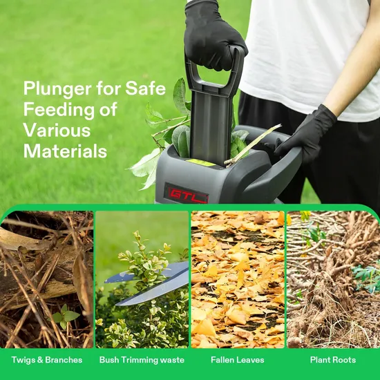 2400W Electric Mini Garden Wood Chipper Shredder (EGS001-B)