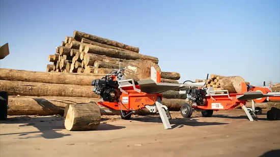 Electric Motor Hydraulic Automatic Vertical Log Splitter with Conveyor