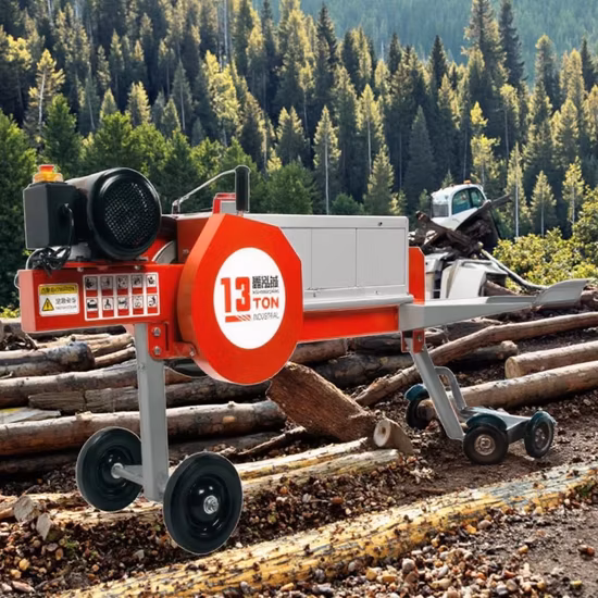 Electric Motor Hydraulic Automatic Vertical Log Splitter with Conveyor