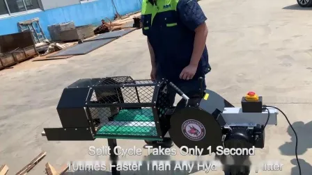 Kinetic Electric Motor 8 Ton Rapid Firewood Wood Processor Log Cutting Splitter